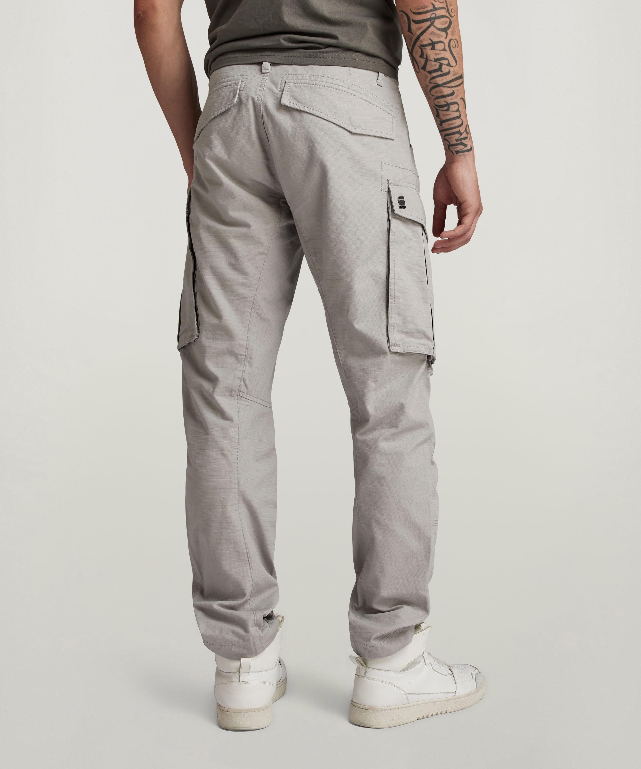 【公式ショップ】ROVIC ZIP 3D REGULAR TAPERED PANTS/立体裁断レギュラーテーパードカーゴパンツ ジースターロゥ パンツ カーゴパンツ グレー