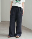 Spick & Span 《WEB限定追加予約》ジョーゼットイージーパンツ スピックアンドスパン パンツ スラックス・ドレスパンツ ネイビー【送料無料】