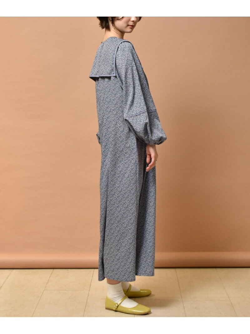 【SALE／20%OFF】RETRO GIRL 襟付き花柄パイピングOP レトロガール ワンピース・ドレス ワンピースのサムネイル