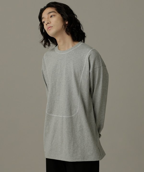 【SALE／60%OFF】LB.03 Section LB.03/スラブ天竺Tシャツ 長袖 ナノユニバース トップス カットソー・Tシャツ グレー ホワイトのサムネイル