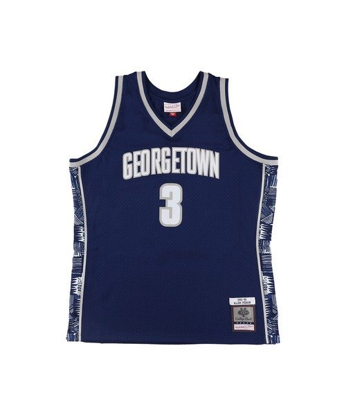 Mitchell & Ness アレン・アイバーソン ジョージタウン ロード スイングマンジャージ 1995-96 GEORGETOWN UNIVERSITY NCAA ルーキーユーエスエー トップス その他のトップス ネイビー【送料無料】