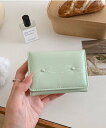 Mignonjour Mignonjour/(W)リボンパールミニウォレット ミニョントレフル ルームヨンマルサンセレクティッド 財布・ポーチ・ケース 財布 ブ...