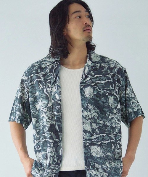 SELECT BRANDS Schott×Pineapple Juice/ショット×パイナップルジュース RAYON SS SHIRT(MENS) ジャックローズ トップス シャツ・ブラウス