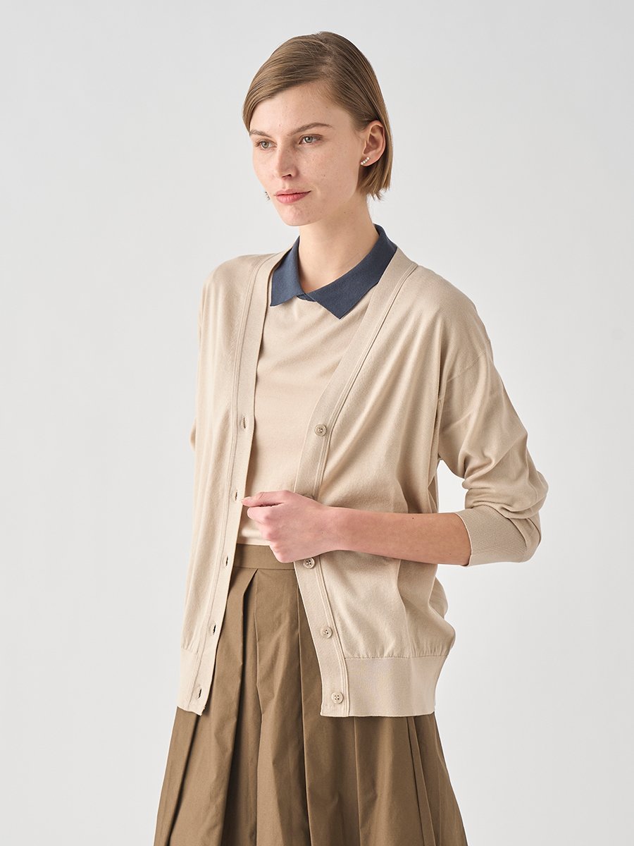 JOHN SMEDLEY Vネック長袖コットンニットカーディガン ｜ S4620 ｜ 30G COMMON FIT ジョンスメドレー トップス ニット【送料無料】