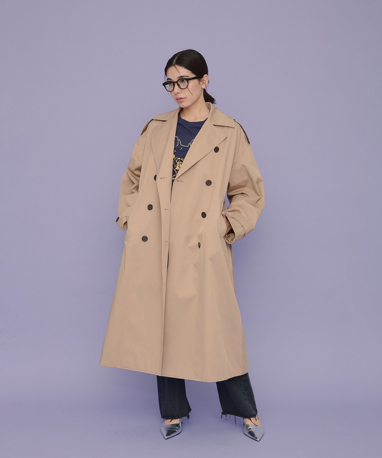 ジーナシス アウター レディース 【SALE／30%OFF】eL LooseStyle Trench Coat ジーナシス ジャケット・アウター トレンチコート ベージュ【送料無料】