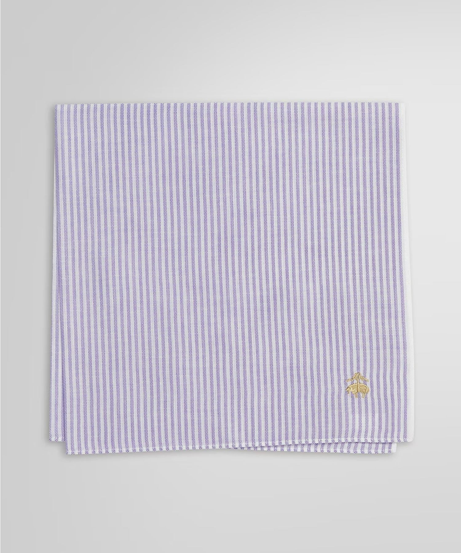 BROOKS BROTHERS コットン オックスフォード GFロゴ キャンディストライプ ハンカチ ブルックス ブラザーズ ファッション雑貨 ハンカチ・ハンドタオル ブルー グリーン パープル
