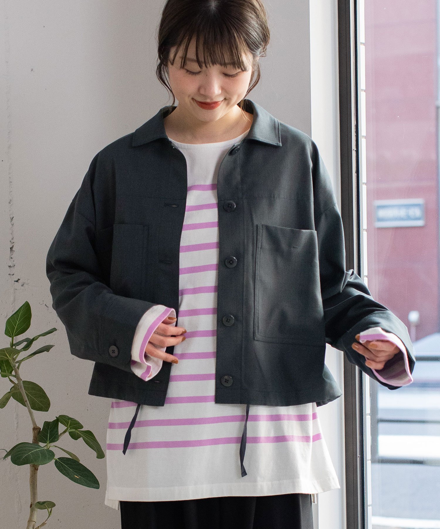 POU DOU DOU パッチポケットジャケット プードゥードゥー ジャケット・アウター その他のジャケット・アウター【送料無料】
