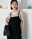 【SALE/55%OFF】FREAK'S STORE <接触冷感/UVカット>機能素材キャミソールワンピース 25SS フリークスストア ワンピース・ドレス ワンピース ブラック ベージュ ネイビー