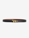 Maison Kitsune Maison Kitsune/(W)PROFILE FOX REVERSIBLE BELT メゾン キツネ ファッション雑貨 ベルト ブラック【送料無料】