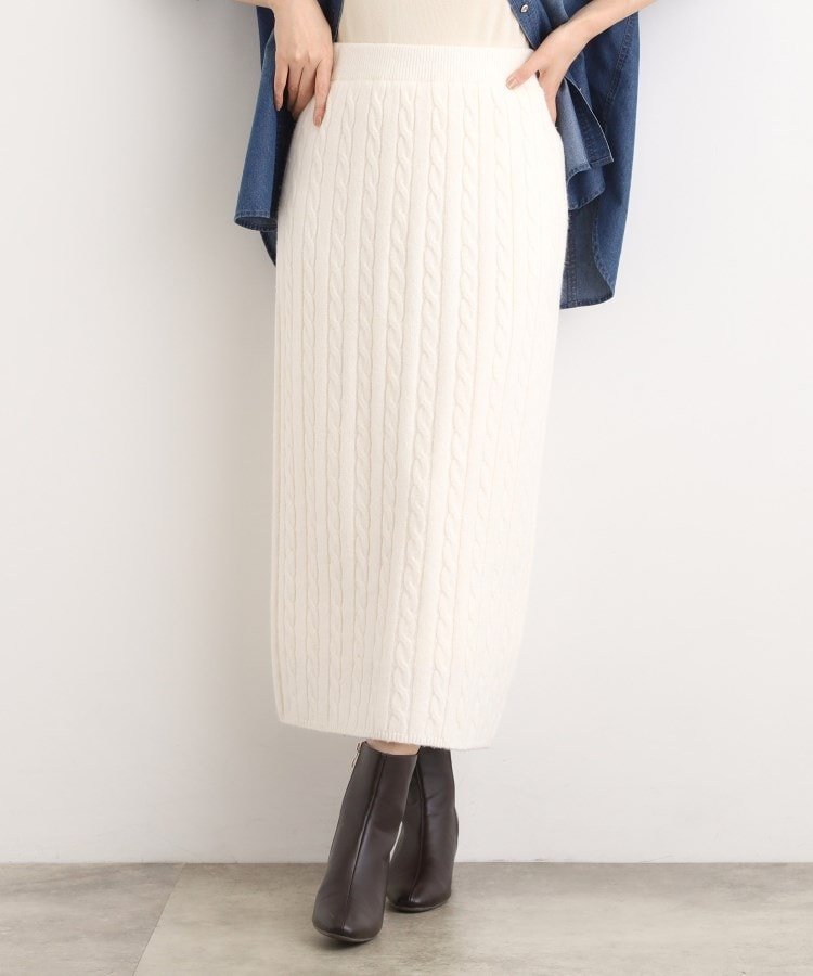 grove 【SETITEM】ケーブルニットスカート グローブ スカート ロング・マキシスカート グレー ブラウン ホワイト【送料無料】のサムネイル