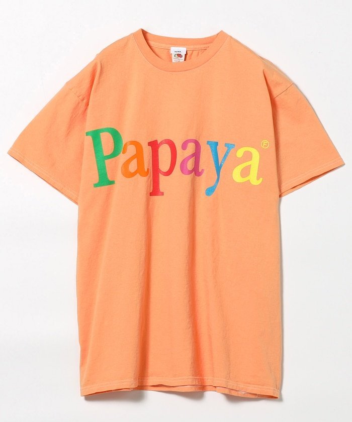 FREAK'S STORE 別注 NOT APPLE T-shirt Papaya フリークスストア トップス カットソー・Tシャツ ホワイト オレンジ【送料無料】