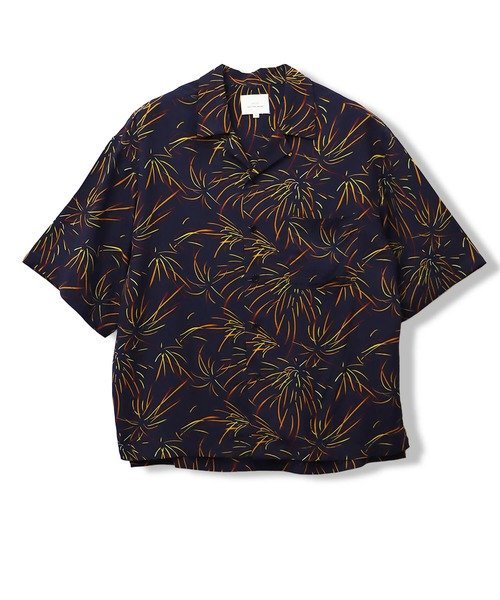 CORISCOレーヨン総柄半袖オープンシャツ(MENS/WOMENS) サンコーバザール トップス シャツ・ブラウス