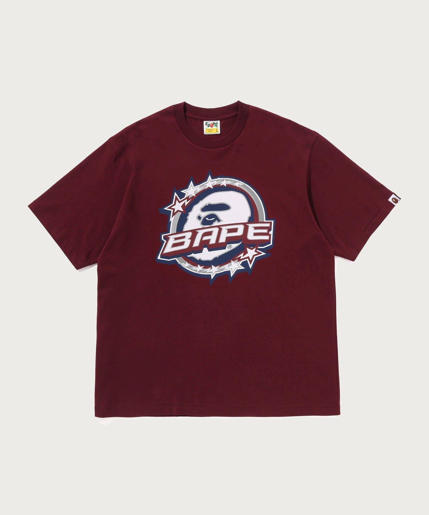 A BATHING APE BAPE TWIN STA LOGO RELAXED FIT TEE ア ベイシング エイプ トップス カットソー・Tシャツ グレー ネイビー【送料無料】