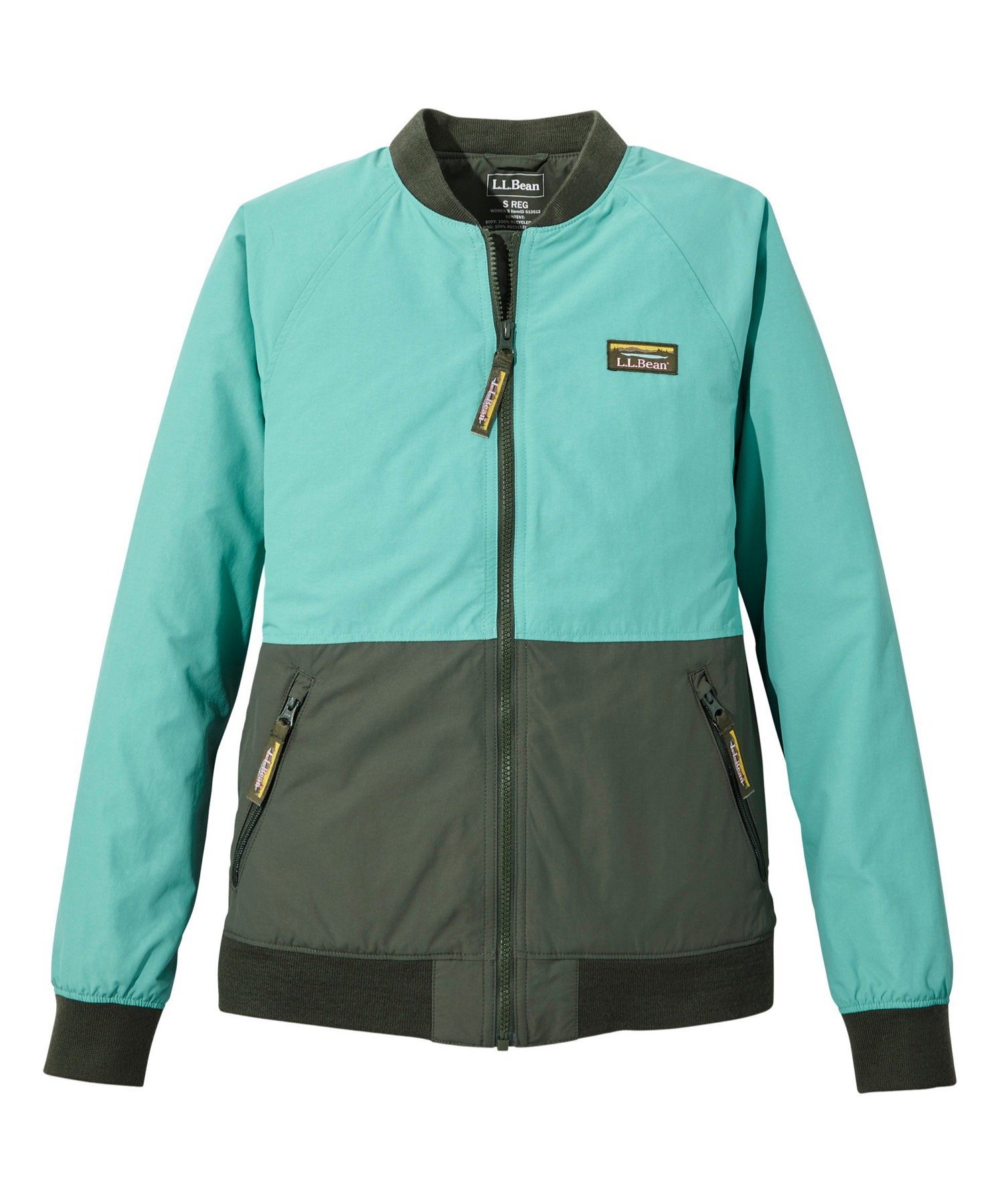 【SALE／10%OFF】L.L.Bean 3 シーズン・ボンバー・ジャケット、カラーブロック 米国フィット・レギュラー エルエルビーン ジャケット・アウター ブルゾン・ジャンパー グリーン【送料無料】