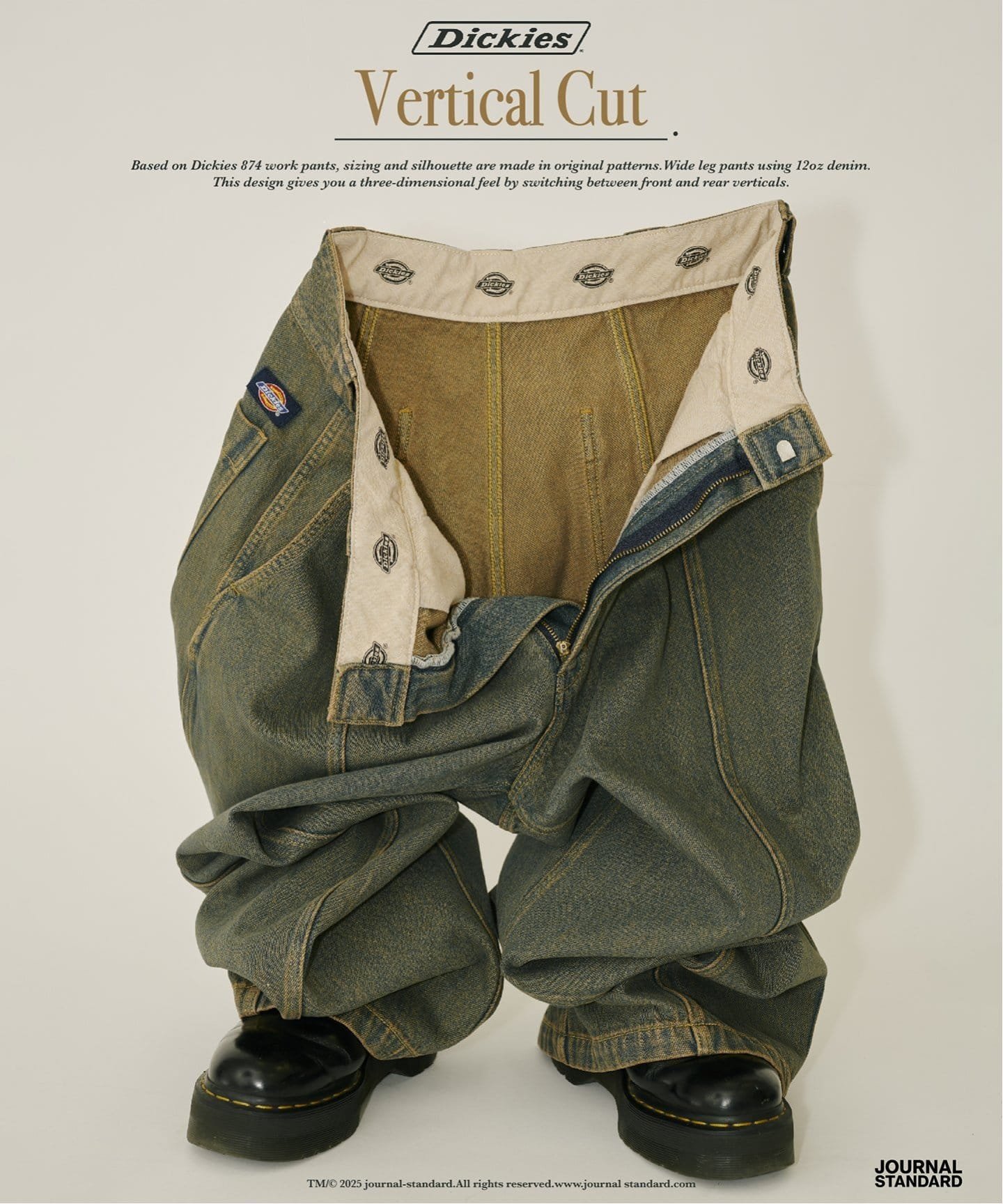 JOURNAL STANDARD DICKIES / ディッキーズ ヴァーティカルカット デニムパンツ ジャーナル スタンダード パンツ ジーンズ・デニムパンツ ブルー ブラウン グレー【送料無料】