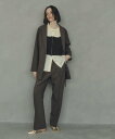 YECCA VECCA 【予約】ウエストデザインワイドストレートパンツ イェッカヴェッカ パンツ その他のパンツ ブラウン【送料無料】