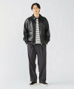 BEAMS HEART MEN レザー ブルゾン(S~XL) ビームス ハート ジャケット・アウター ブルゾン・ジャンパー ブラック【送料無料】