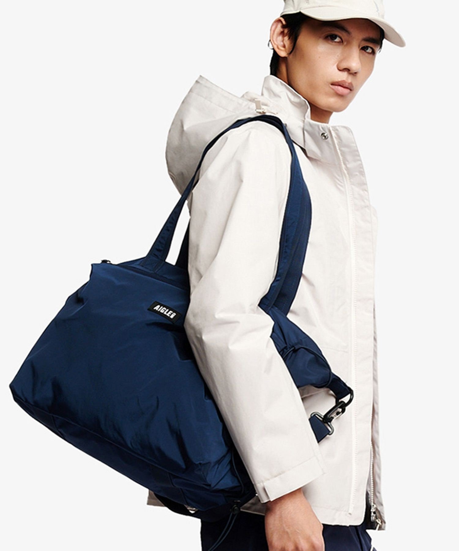 AIGLE 撥水 ライト&コンパクト トートバッグ 25L エーグル バッグ トートバッグ ホワイト オレンジ ネイビー【送料無料】