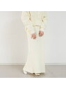 【SALE/35%OFF】Rouge vif la cle 【セットアップ対応】ワッフルロングスカート ルージュ・ヴィフ ラクレ スカート ロング・マキシスカート グレー ベージュ ホワイト【送料無料】