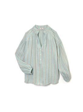 【SALE／30%OFF】WOOLRICH (W)FLUID STRP BLOUSE ウールリッチ シャツ/ブラウス 長袖シャツ ブルー ホワイト【送料無料】