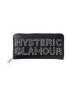 HYSTERIC GLAMOUR LOGO STUDS ロングウォレット ヒステリックグラマー 財布 ポーチ ケース 財布 ブラック【送料無料】