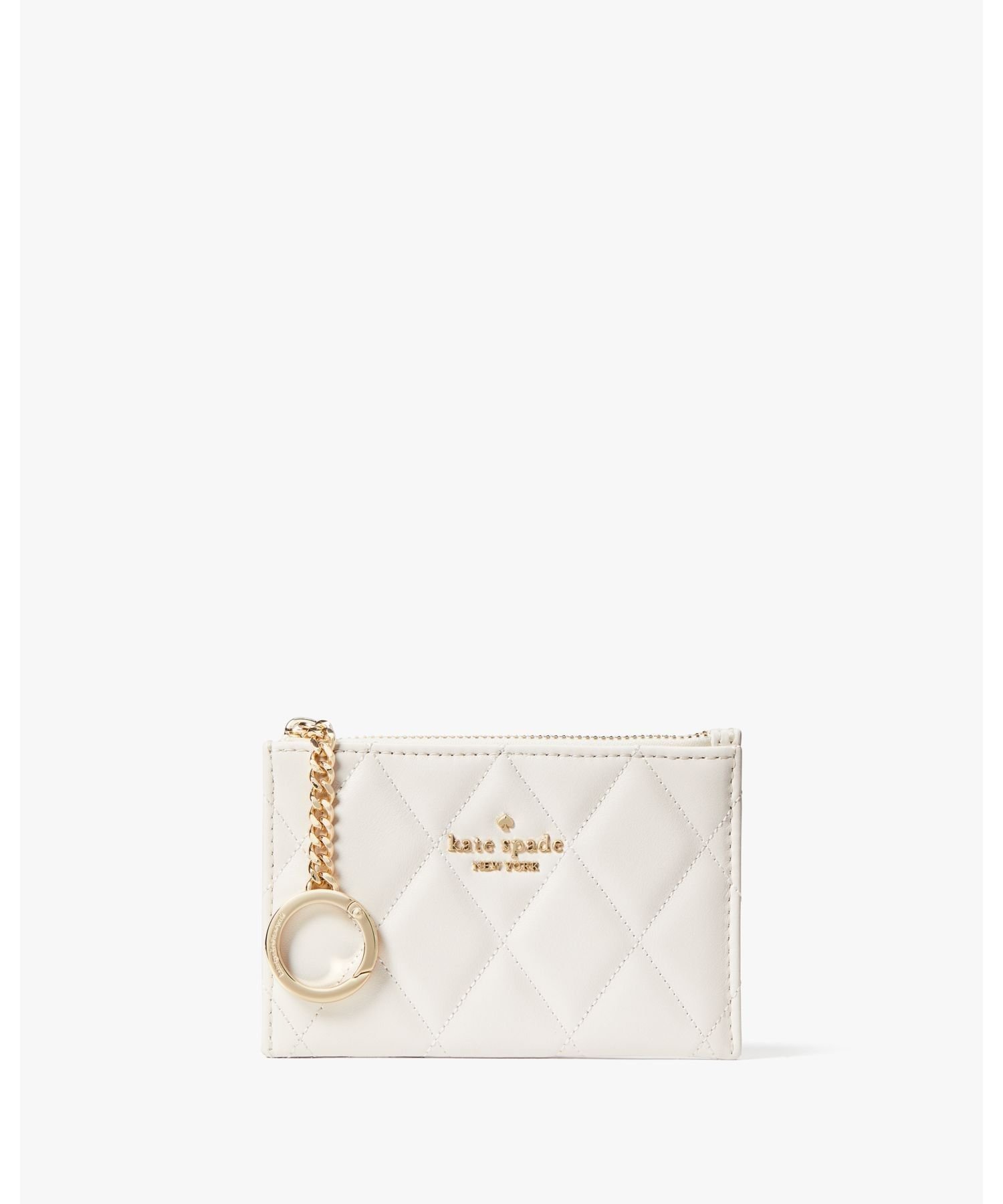 ケイト・スペード ニューヨーク 【SALE／60%OFF】kate spade new york キャリー スモール ジップ カード ホルダー ケイトスペードニューヨーク 財布・ポーチ・ケース 名刺入れ・カードケース ホワイト【送料無料】