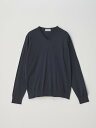 JOHN SMEDLEY Vネック長袖コットンニットプルオーバー | OSMOND | 30G MODERN FIT ジョンスメドレー トップス ニット ネイビ...