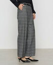 【SALE/20%OFF】K.T KIYOKO TAKASE 2WAYストレッチチェックフラノ デザインワイドパンツ コムサ パンツ その他のパンツ ブラウン ...