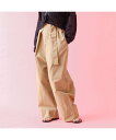 Rouge vif la cle 【Le Melange/ル・メランジュ】ツイルハイウエストパンツ / ベルト付き ルージュ・ヴィフ ラクレ パンツ その他のパンツ ベージュ ブラウン【送料無料】