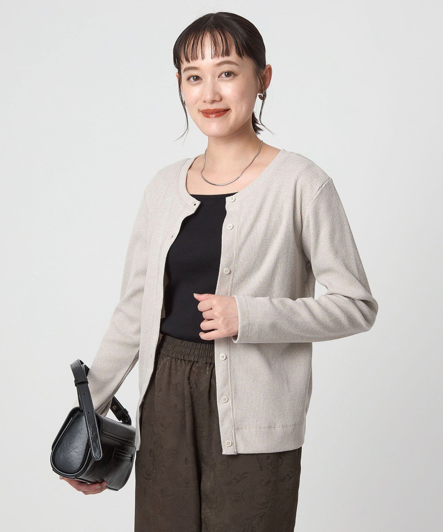 【SALE／30%OFF】UNITED ARROWS green label relaxing メランジ ブークレ 2WAY カーディガン ユナイテ..