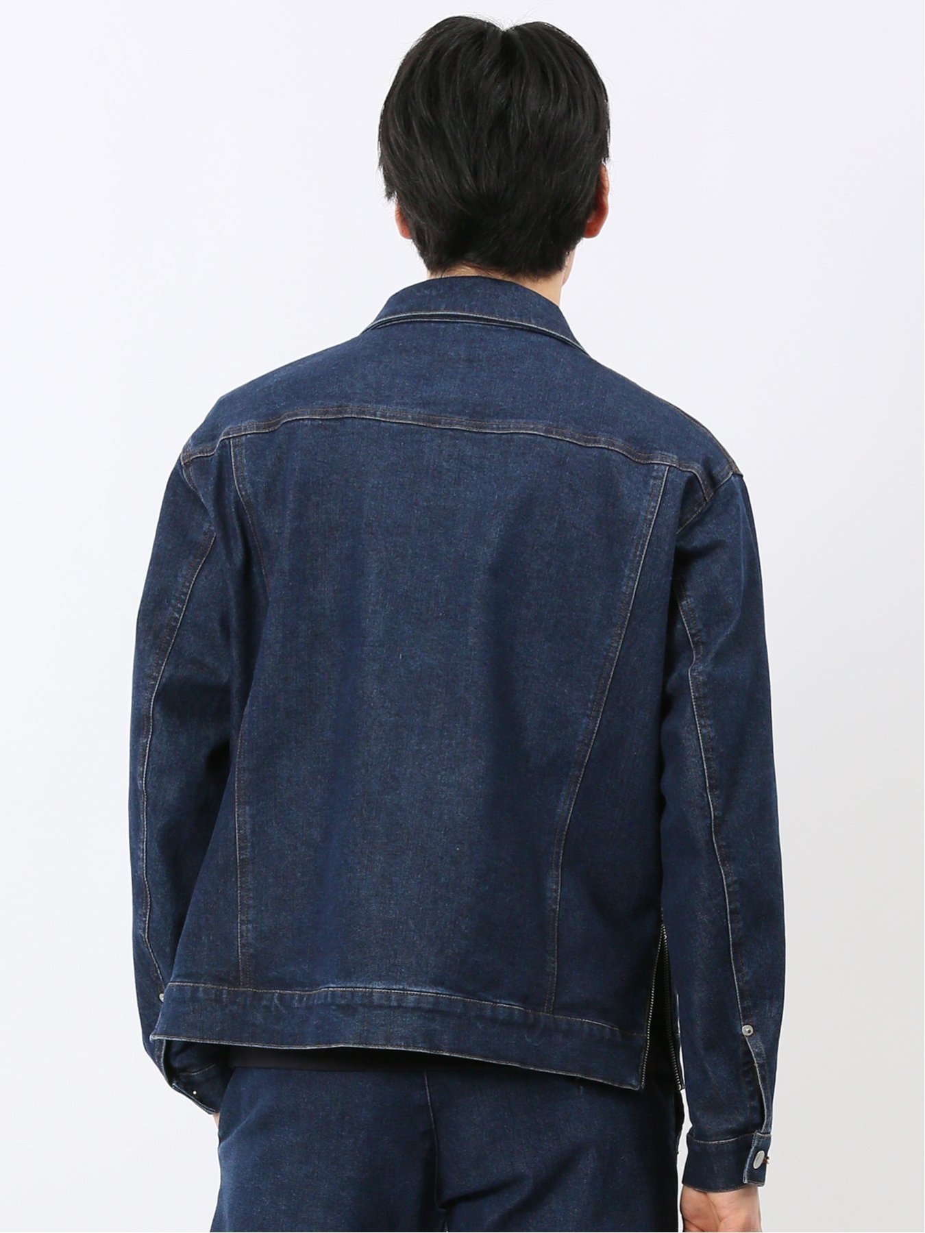 【SALE／30%OFF】TAKA-Q ストレッチ デニム ブルゾン(セットアップ可能) タカキュー ジャケット・アウター その他のジャケット・アウター ネイビー【送料無料】