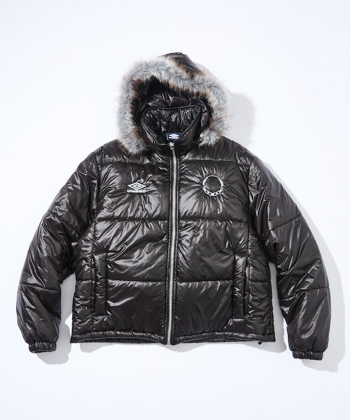 UMBRO × ONE OR EIGHT パディング ナイロン トラックジャケット/ミトン付き 26AW フリークスストア ジャケット・アウター ダウンジャケット・ダウンベスト ブラック