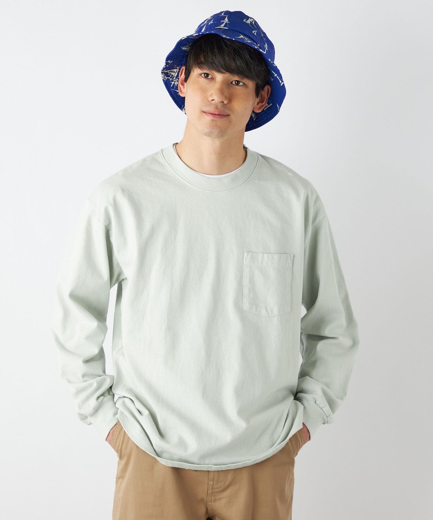 SHIPS any 【SHIPS any別注】LA APPAREL: 8.5oz 長袖 Tシャツ 23SS◇ シップス トップス カットソー・Tシャツ グレー ホワイト ブラック グリーン ブルー【送料無料】