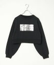 【SALE/30%OFF】VENCE share style Ladys 裏起毛箔プリントクロップドスウェット ヴァンス エクスチェンジ トップス その他のトッ...