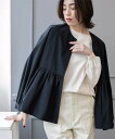 【SALE/30%OFF】OPAQUE.CLIP 撥水ノーカラーペプラムブルゾン【洗濯機洗い可/花粉対応】 オペークドットクリップ ジャケット・アウター ノーカ...