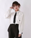 【SALE/36%OFF】repipi armario ネクタイSETショートシャツ レピピアルマリオ トップス シャツ・ブラウス ホワイト ベージュ ブラック