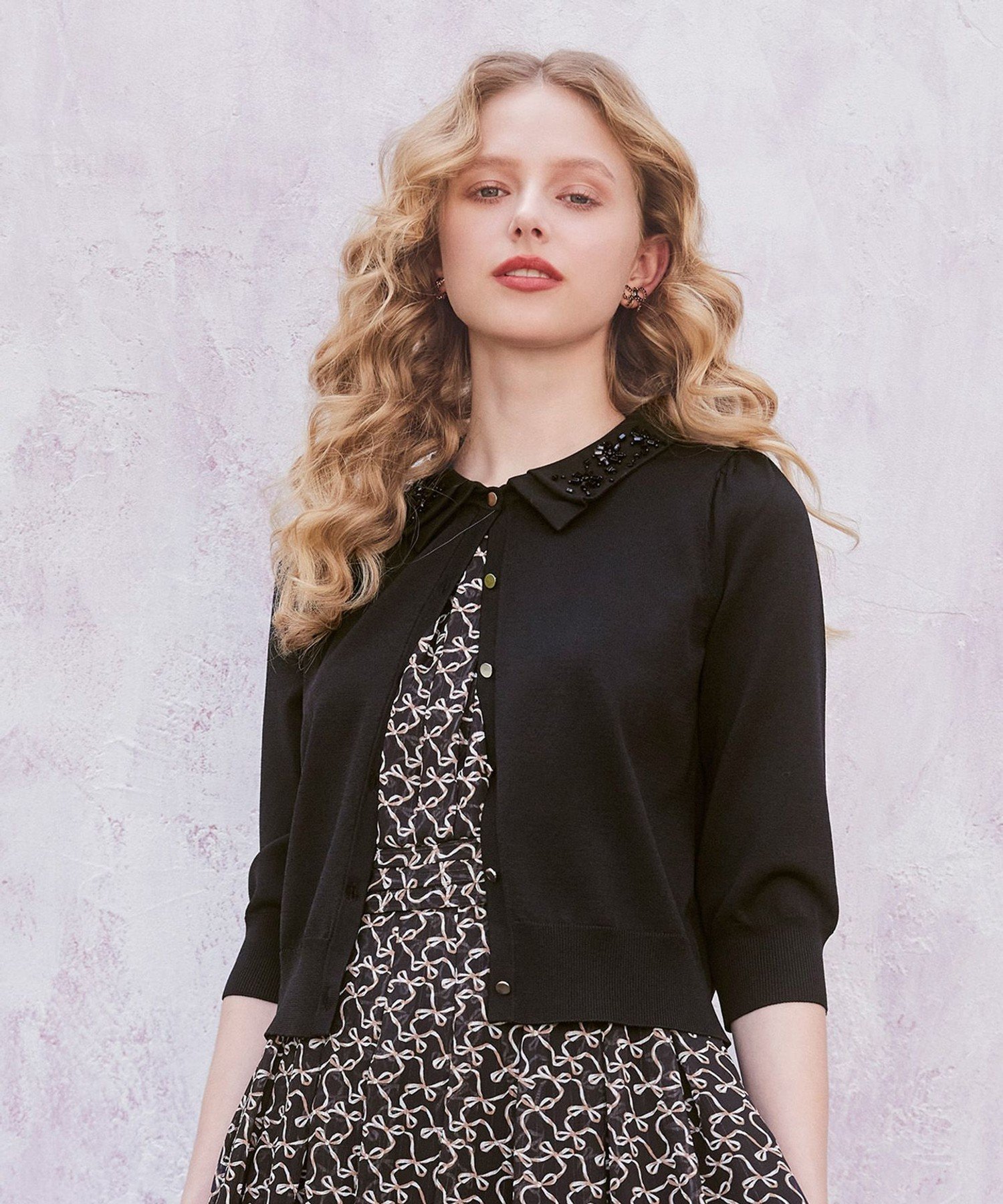 TOCCA 【洗える】TREASURE BOX ニットカーディガン トッカ トップス カーディガン ブラック【送料無料】