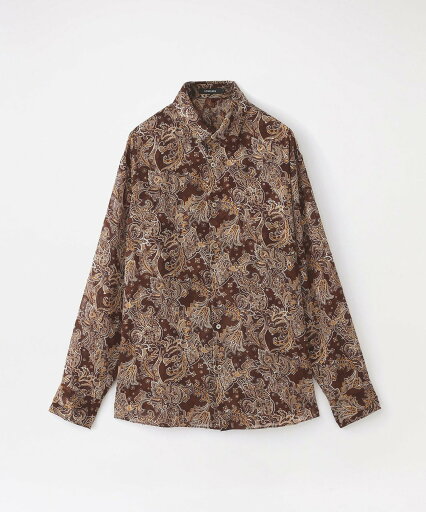 LOVELESS シアーペイズリーシャツ ラブレス トップス シャツ・ブラウス ブラウン ネイビー【送料無料】 LOVELESS シアーペイズリーシャツ ラブレス トップス シャツ・ブラウス ブラウン ネイビー【送料無料】