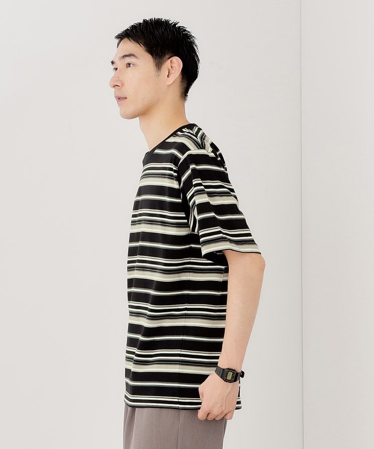 THE SHOP TK マルチボーダープルオーバー S/S ザ ショップ ティーケー トップス カットソー・Tシャツ ブラウン ブラック
