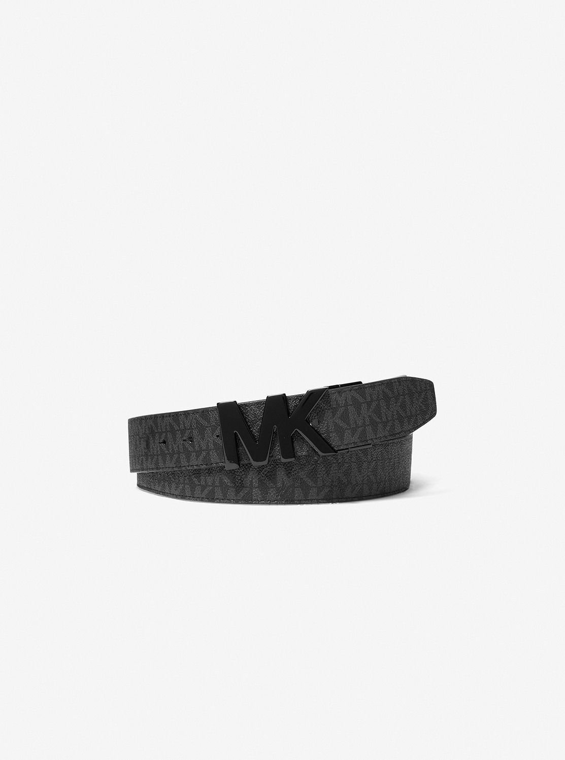 【SALE／68%OFF】MICHAEL KORS ロゴx ソリッド リバーシブル ベルト 34MM マイケルコース マイケル・コース ファッション雑貨 ベルト ブラック【送料無料】