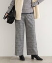 【SALE/40%OFF】INDIVI 【褒められパンツ/ウール混】ワイドパンツ インディヴィ パンツ その他のパンツ グレー ホワイト【送料無料】