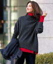 【SALE/20%OFF】UNFILO L 【洗える】カシミヤブレンド ハイネック ラメニット アンフィーロ トップス ニット シルバー【送料無料】