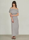 styling/ オフショルダーツイストワンピース スタイリング ワンピース・ドレス ワンピース グレー ベージュ ブラック【送料無料】