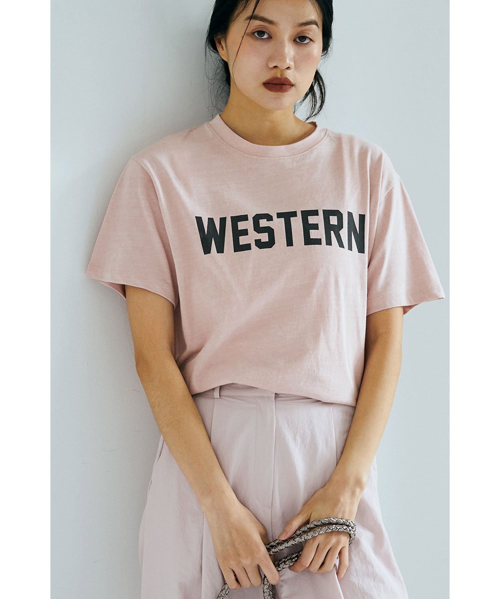 marjour WESTERN FADED COLOR TEE マージュール トップス カットソー・Tシャツ ブルー ピンク【送料無料】