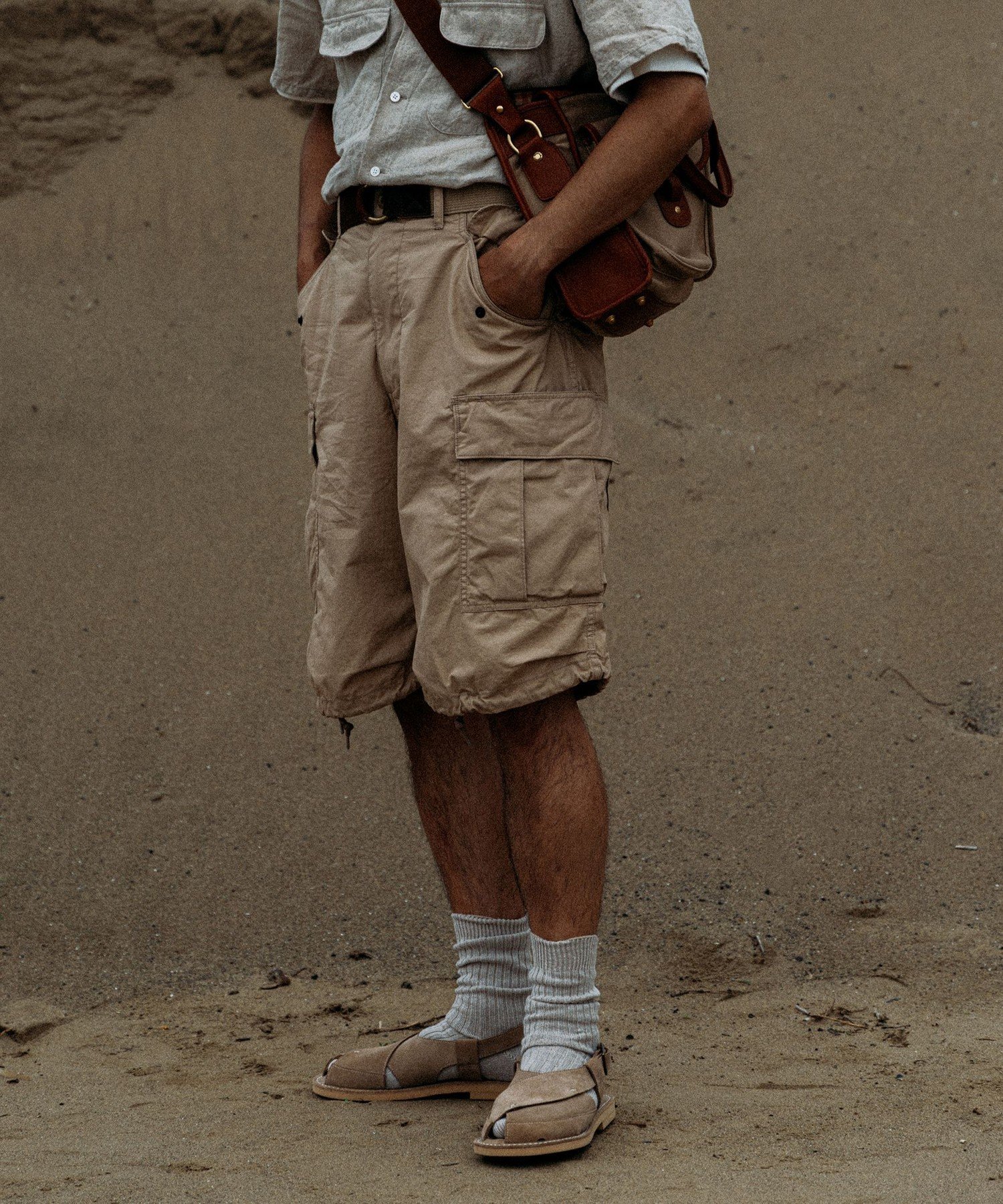 BEAMS PLUS KOVALAM / 別注 X-STRAP SANDAL SUEDE ビームス メン シューズ・靴 サンダル ベージュ【送料無料】