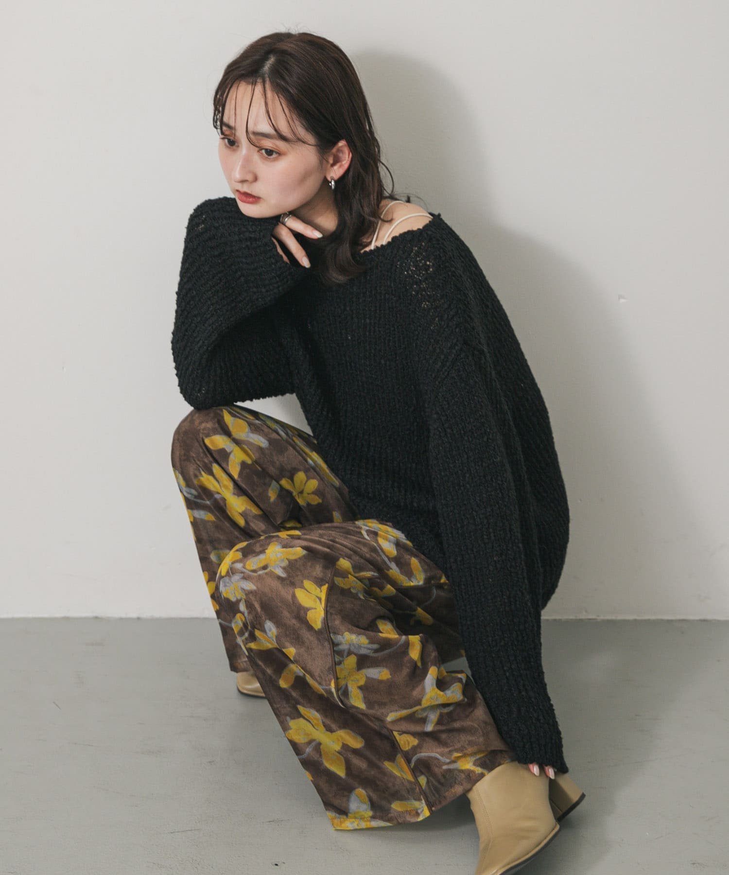 【SALE／10%OFF】SENSE OF PLACE フラワープリントオーガンジーパンツ センス オブ プレイス パンツ そ..