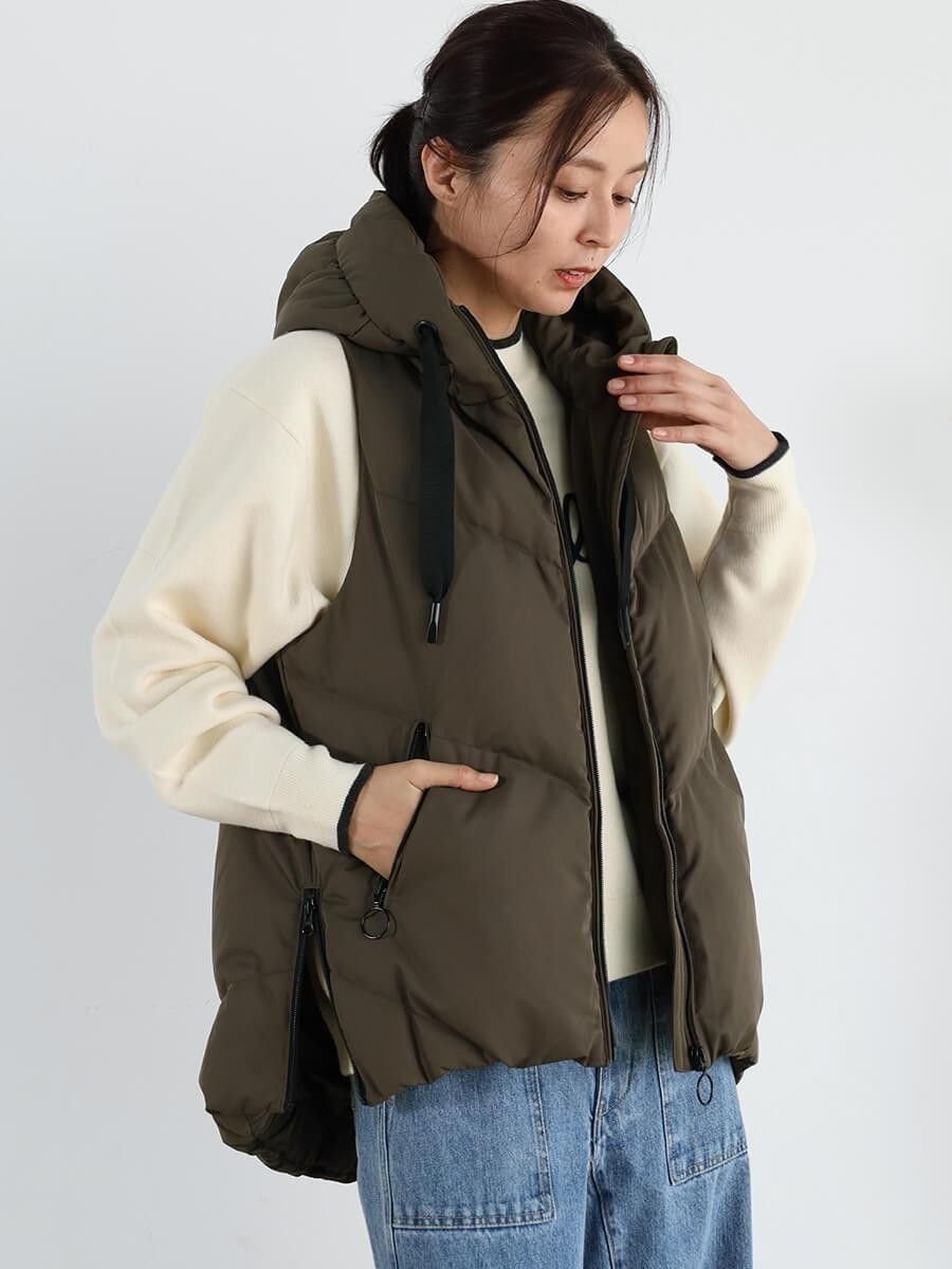 CLOVE ソフトツイルダウンベスト ラシュッド ジャケット・アウター ダウンジャケット・ダウンベスト カ..