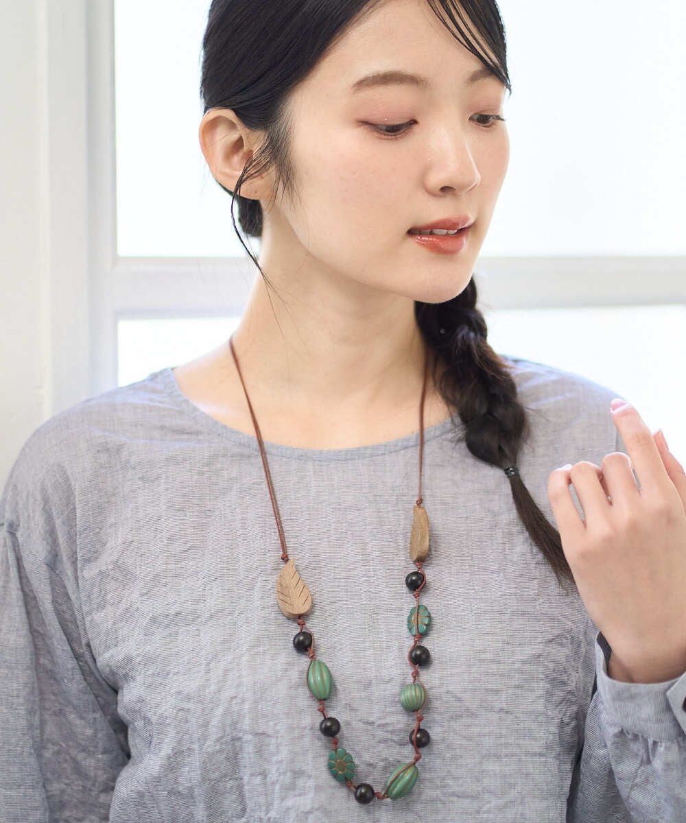 GIANNI LO GIUDICE リーフフラワーネックレス ジャンニロジュディーチェ アクセサリー・腕時計 ネックレス グリーン【送料無料】