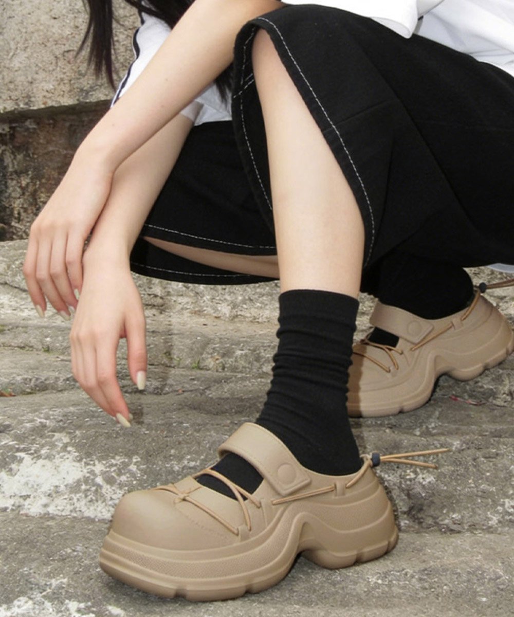 【SALE／35%OFF】miniministore クロッグサンダル厚底クロスコードサンダル ミニミ...