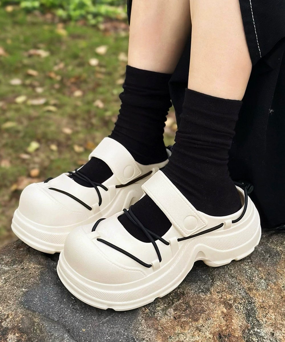 【SALE／35%OFF】miniministore クロッグサンダル厚底クロスコードサンダル ミニミ...